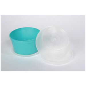 DENTURE CUP W/LID TRANSLUCENT